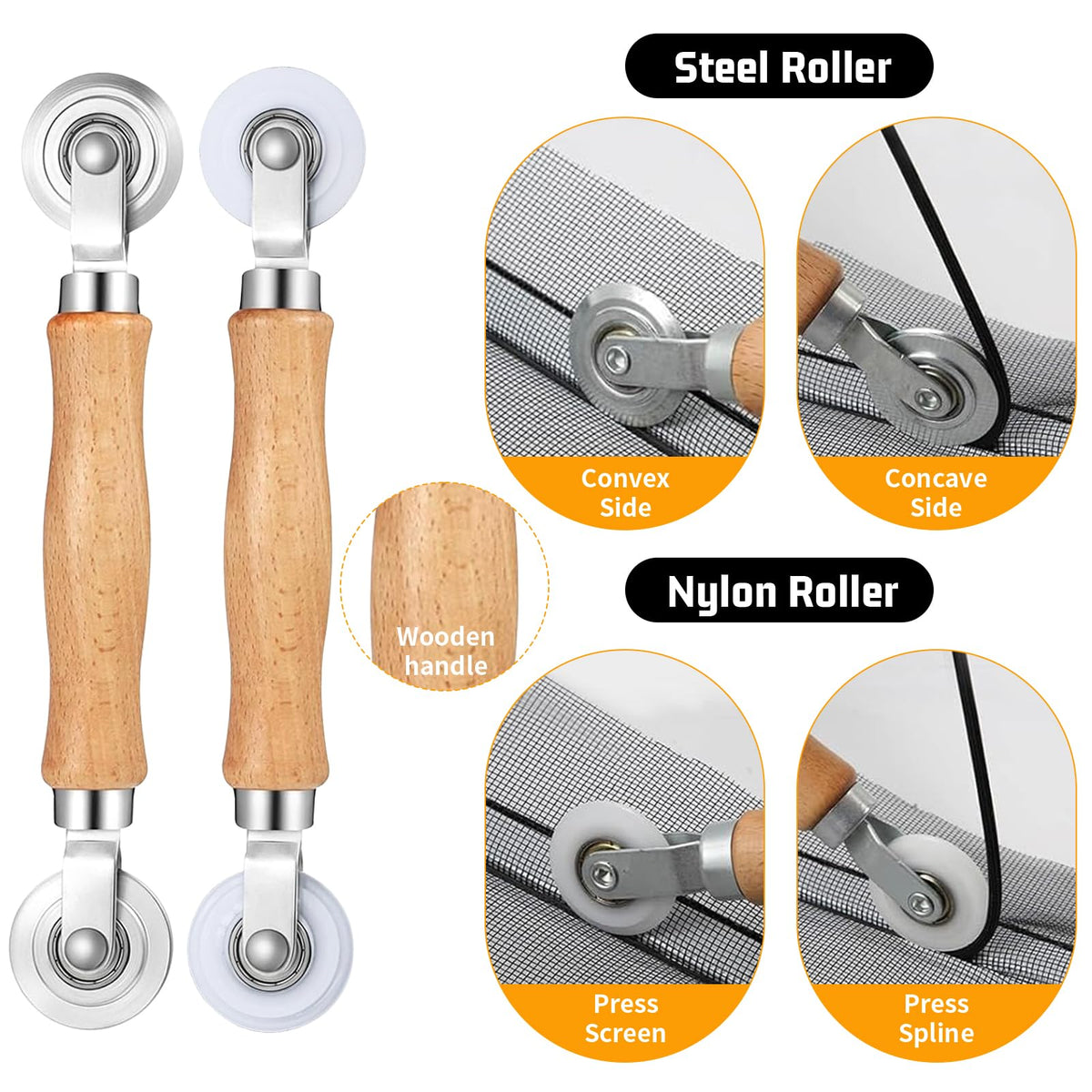 Ghguole double-roller tools deliver smooth screen feeding.