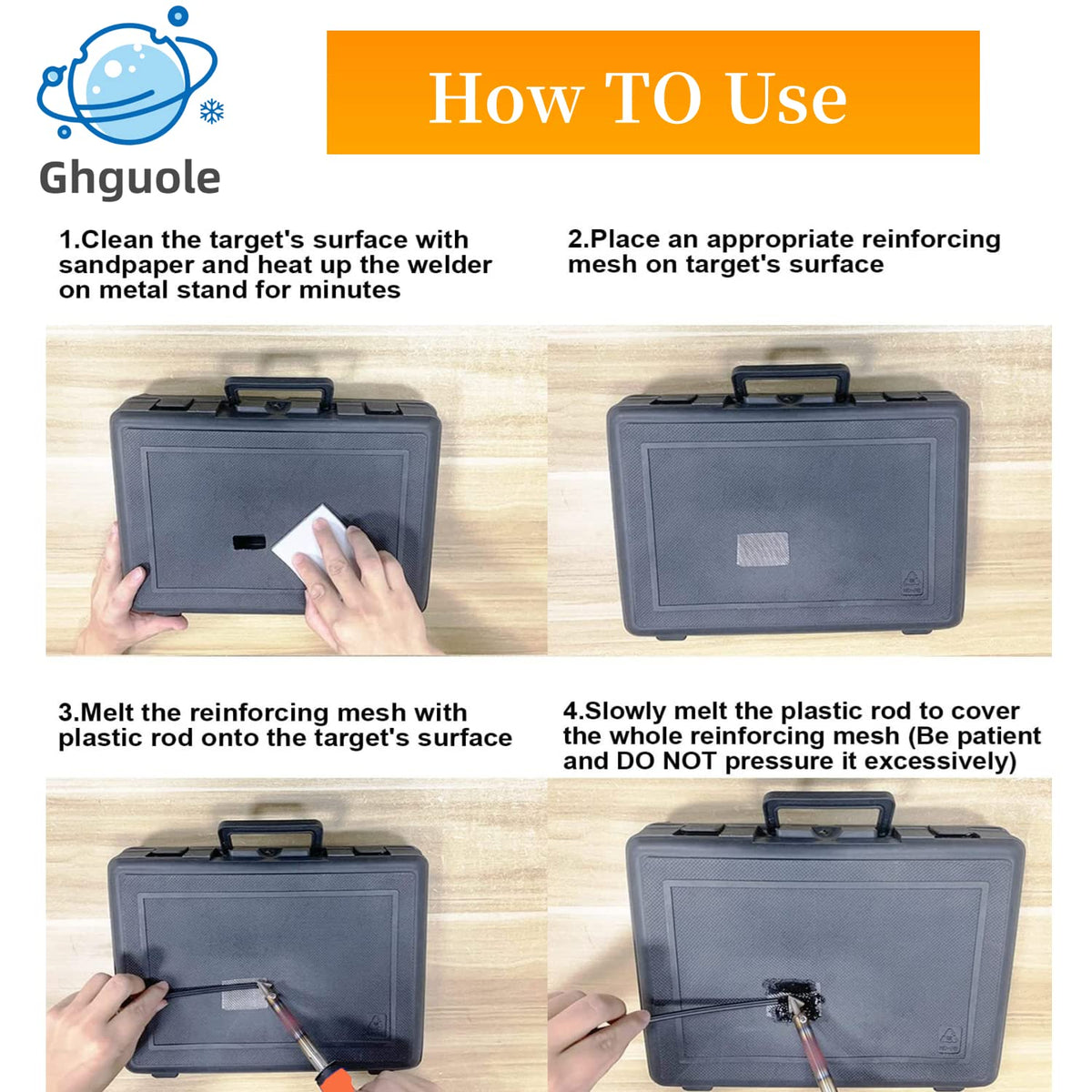 Ghguole ergonomic plastic handle reducing hand fatigue during repairs