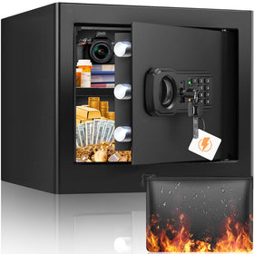 GHJGAGE small safe box front view showing compact privacy and quick access