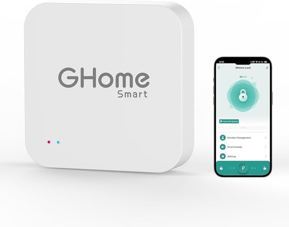 G Home G2 gateway front view showing compact design for easy setup.