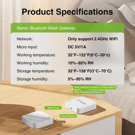 G Home G2 gateway warranty and support information graphic.