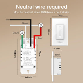 GHome Smart Dimmer Switch 3-pack included in packaging.
