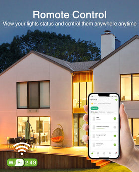 GHome Smart dimmer switch scheduling feature enables automated lighting.