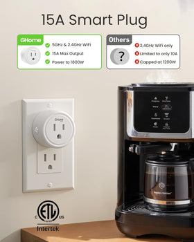GHome Smart dual-band setup diagram showing 5GHz near router.