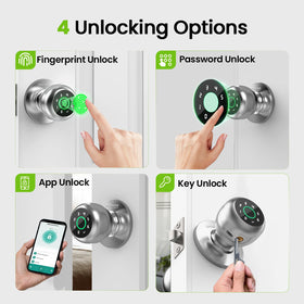 GHome Smart fingerprint door lock keypad closeup enabling quick guest access.