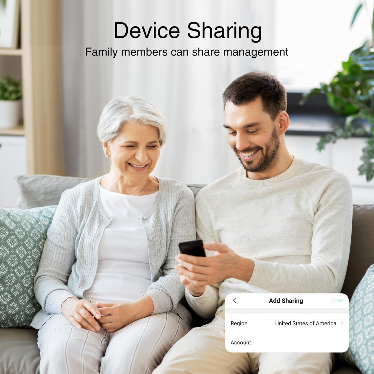 GHome Smart Plug group control and sharing for family-friendly setup.