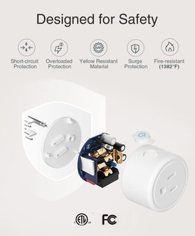 GHome Smart Plug Mini showing schedules and timer features for automation.