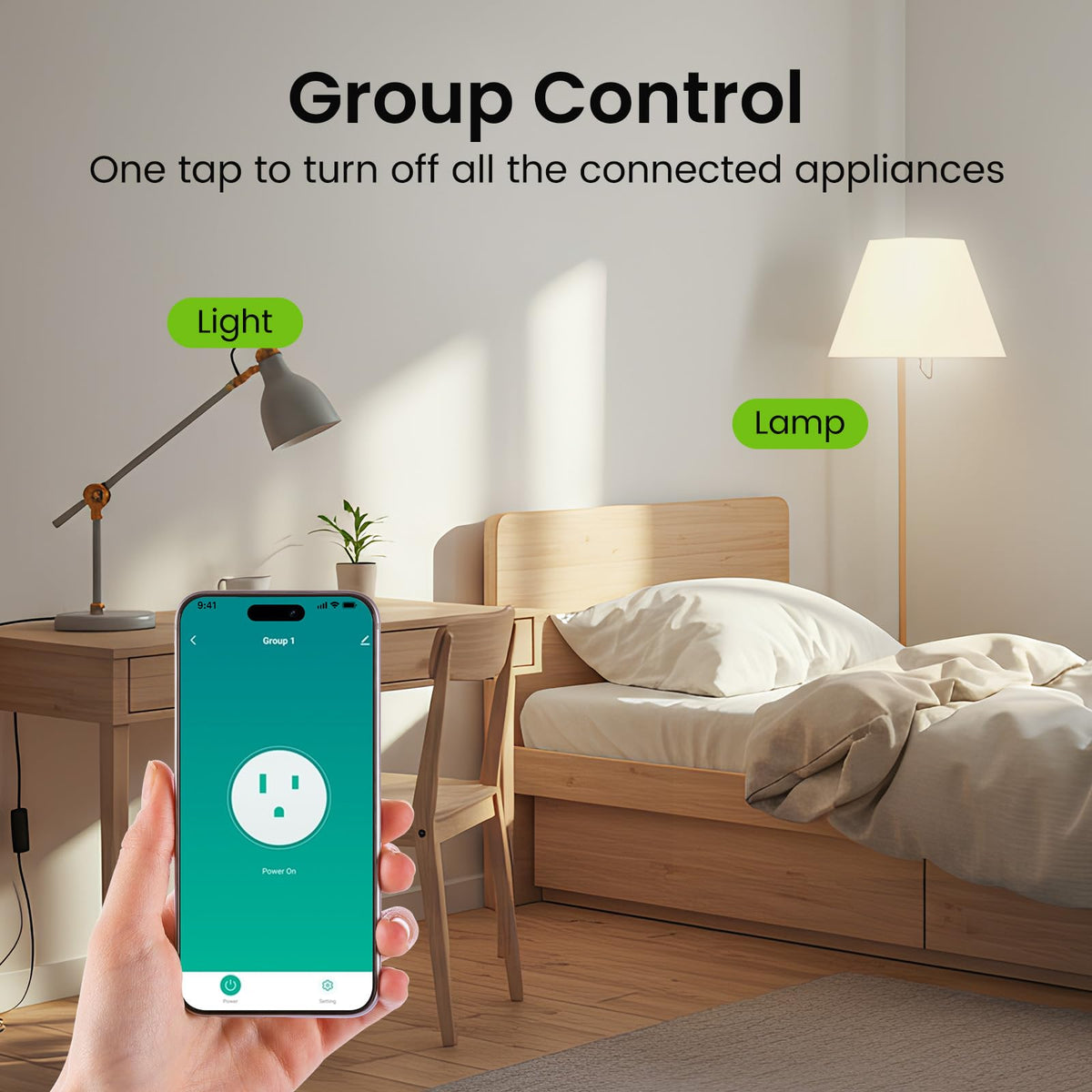 GHome Smart Plug Mini schedules and timers automate devices.