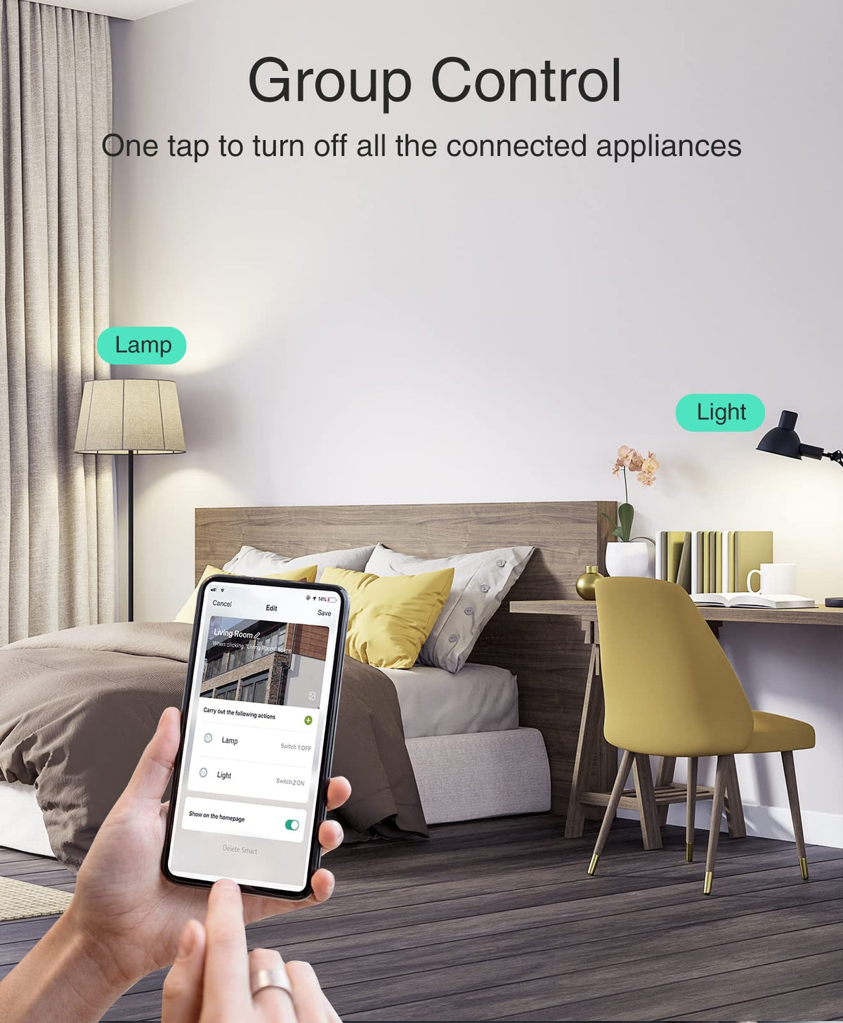 GHome Smart Plug Mini setup process being completed in the GHome app.
