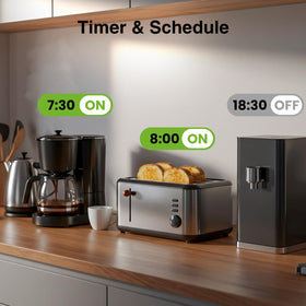 GHome Smart Plug Outlet Extender features 3 USB ports for convenient charging.