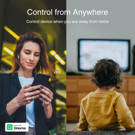 GHome Smart Plug Outlet Extender always-on outlets power router and security hub.