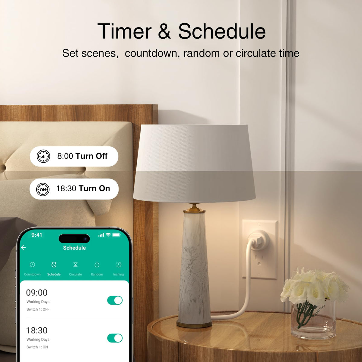 GHome Smart Plug schedules and timers for routine automation