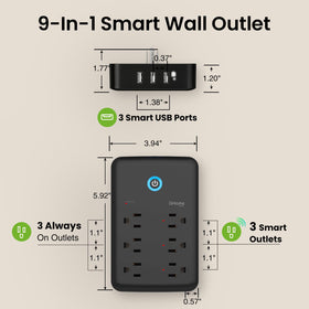 GHome Smart Power Strip safety protections and a durable shell protect high-wattage devices.