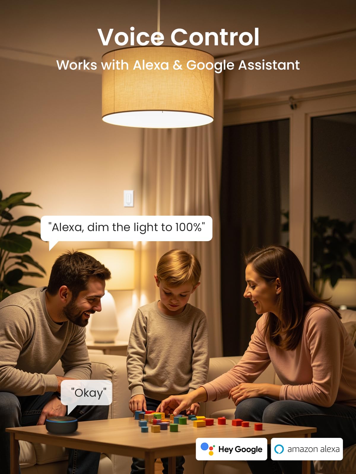GHome Smart scheduling and timer mode for automated lighting.