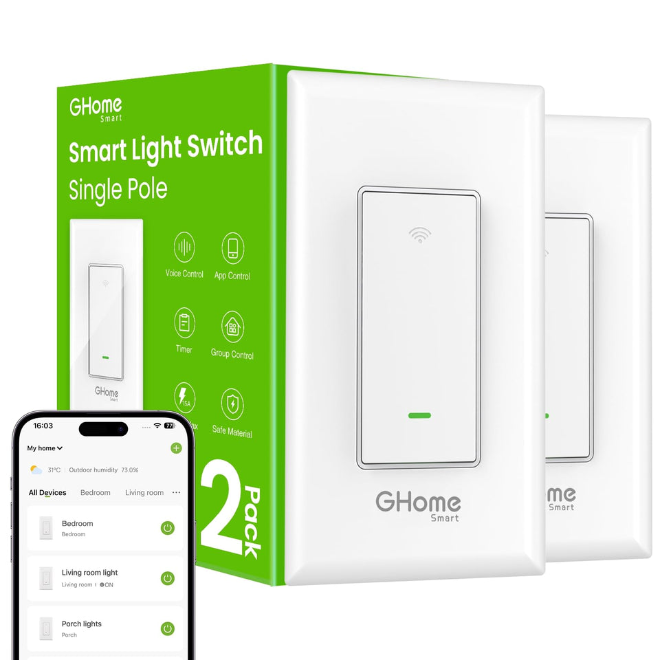GHome Smart Switch wall-plate setup for easy lighting control
