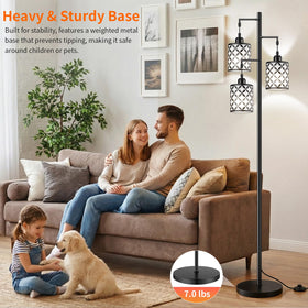 GHOOCEMLUX floor lamp with foot switch for quick on off.