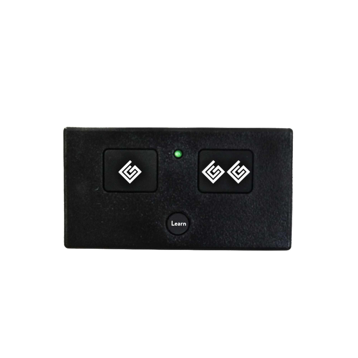 Ghost Controls AXS1 remote front view with three buttons for convenient gate access.