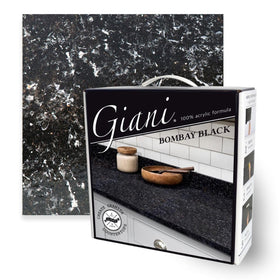 Giani Bombay Black countertop kit packaging for a complete DIY makeover