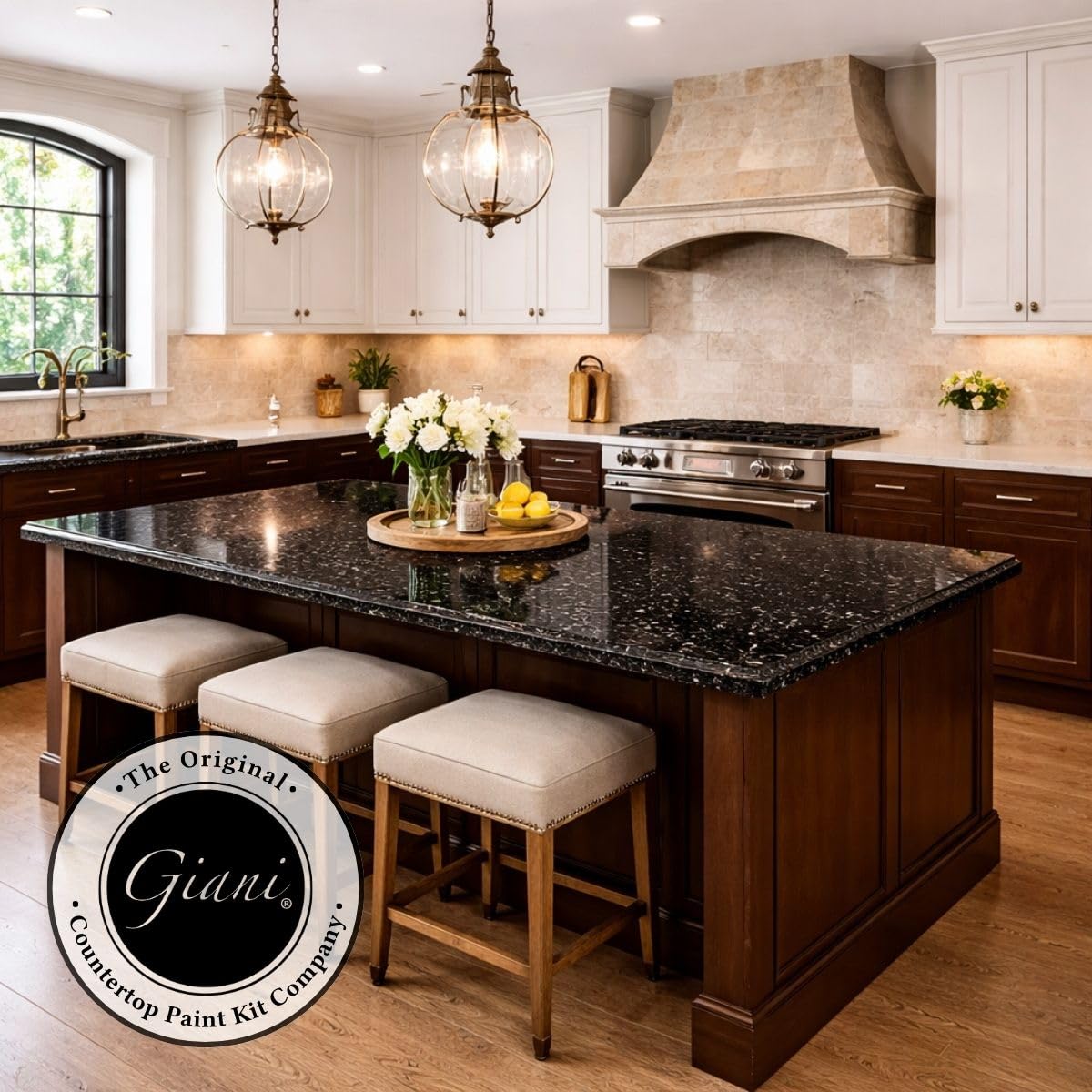 Giani Bombay Black granite texture close-up hides seams