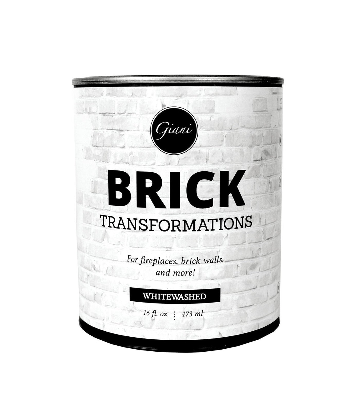 Giani Brick Transformations Whitewash applied to brick for even, bright appearance.