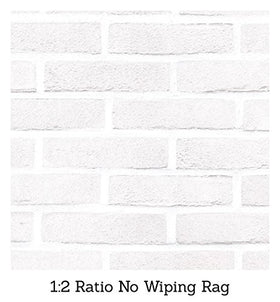 Giani Brick Transformations Whitewash close-up shows dense pigment soaking into brick.