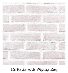 Giani whitewash close-up shows even absorption and smooth surface.
