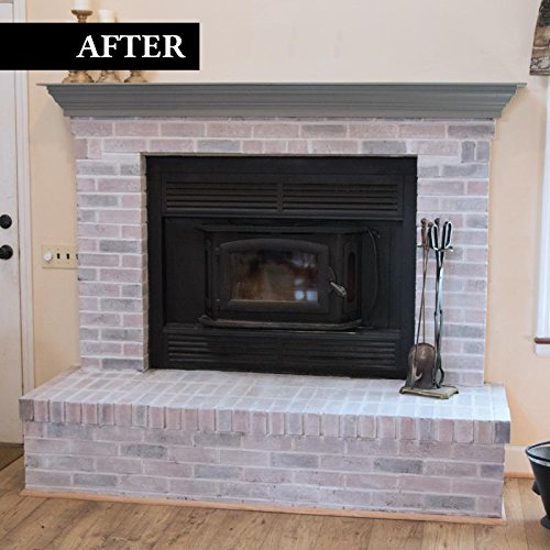 Giani Brick Transformations Whitewash interior room with lighter brick tone.