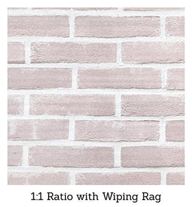 Giani Brick Transformations Whitewash swatch and brick texture showing color depth.