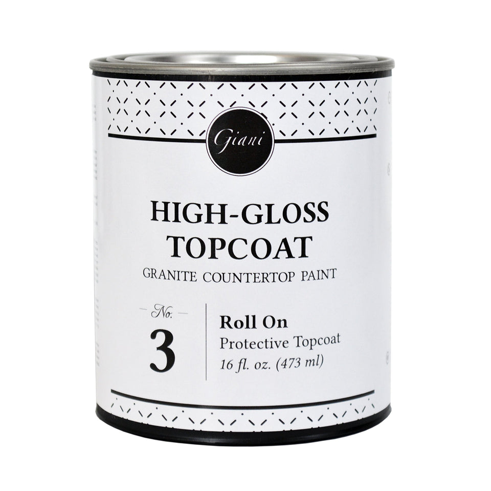 Giani clear acrylic topcoat for granite countertops; durable, non-yellowing finish