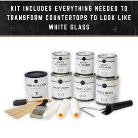 Giani primer application on countertop for a smooth quartz-like base.