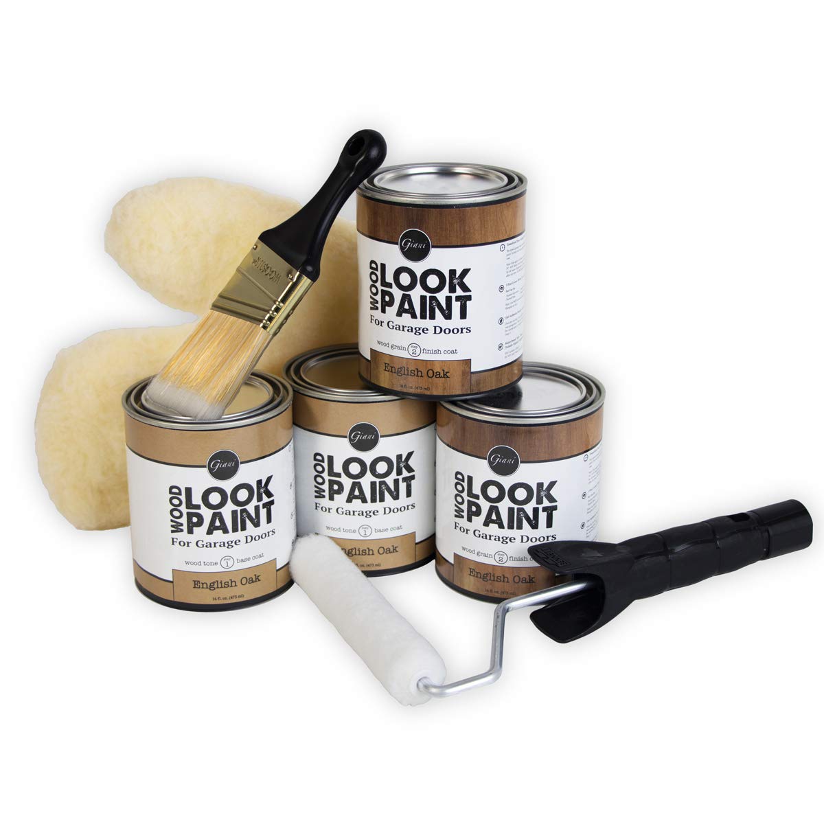 Giani English Oak Wood Grain Finish Coat creates realistic wood texture.