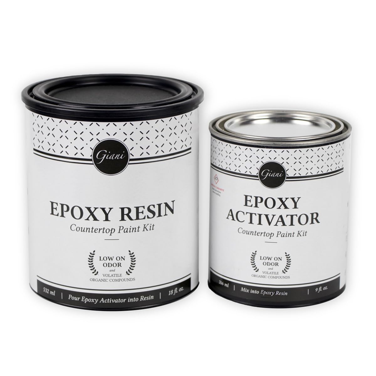 Giani Epoxy Resin Topcoat Single Set provides a durable, high-gloss countertop finish