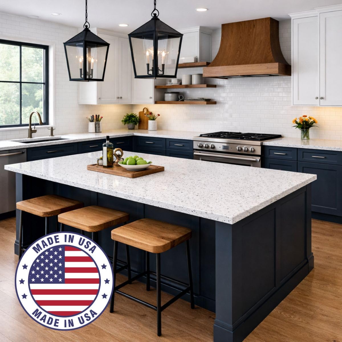 Giani Granite Countertop Paint Kit 2.0 White Diamond finish demonstrates granite-like look