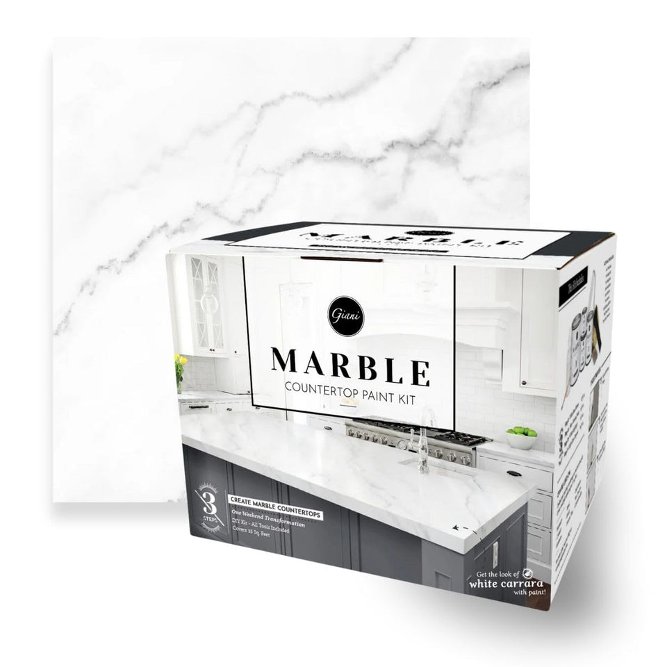 Giani Marble kit open packaging showing quick, simple setup for a kitchen refresh.