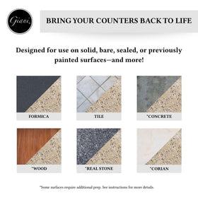 Giani Sicilian Sand sponge-on application highlights easy, customizable texture blending.