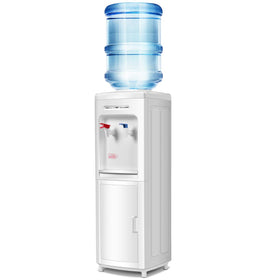 Giantex adjustable dispenser front view with hot and cold taps for home use.