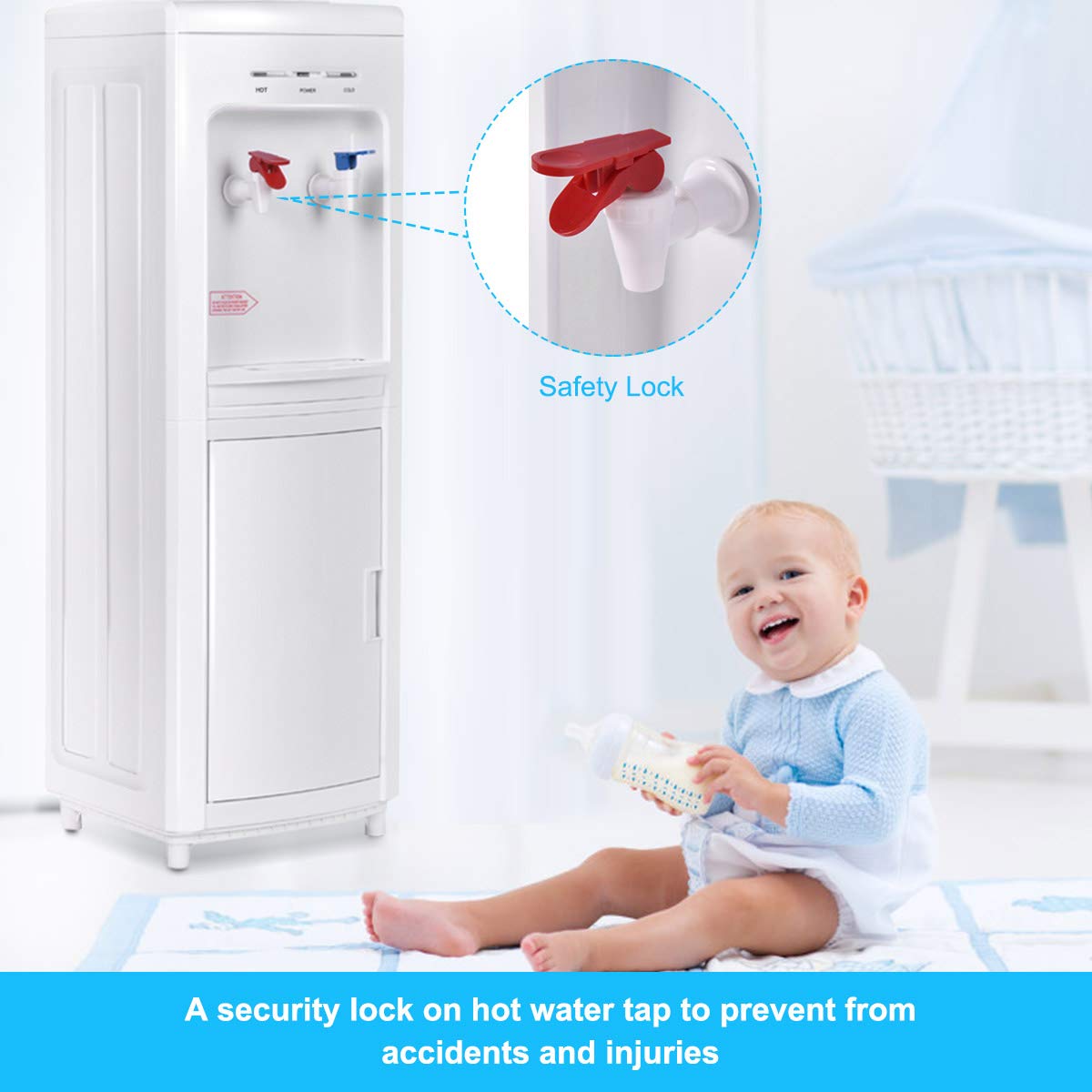 Giantex compact white dispenser suitable for home or office decor.
