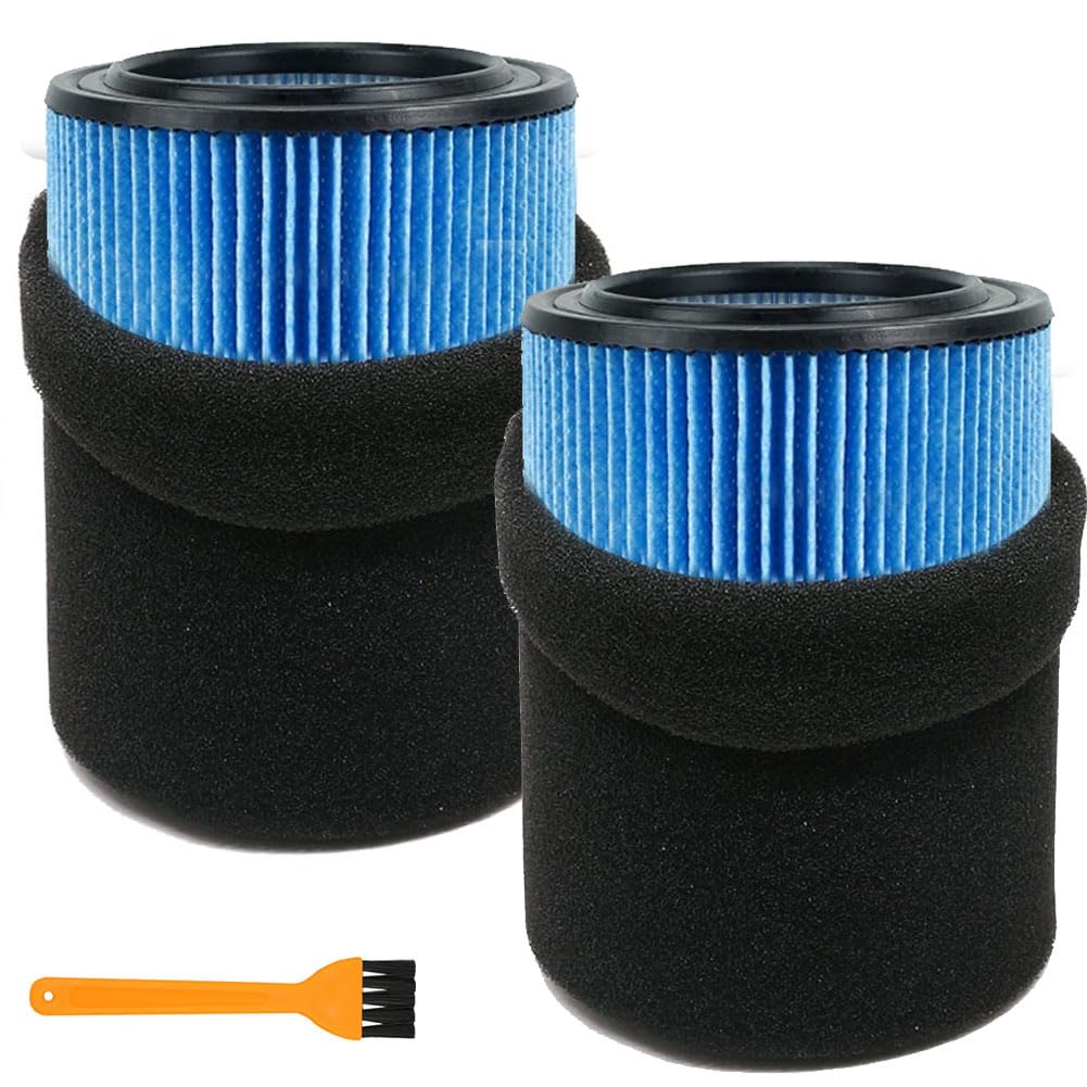 GIB cleaningtool VF5000 filter 2-pack for Rigid and Husky vacuums enhances debris capture.
