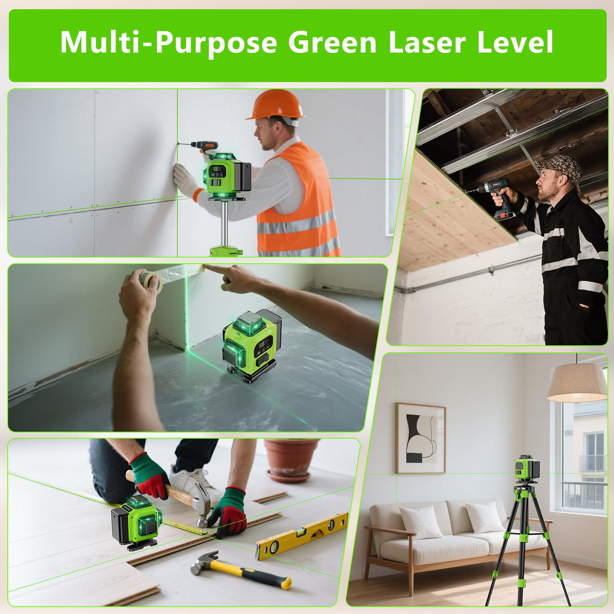 GiBiMoFi IP54-rated laser level ready for tough work environments.