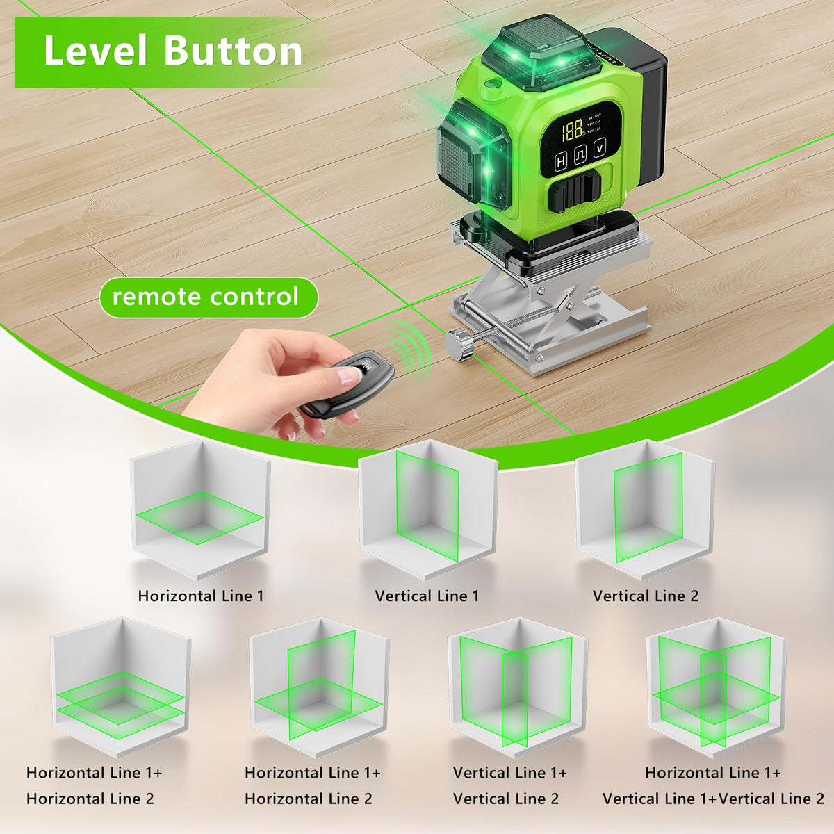 GiBiMoFi 16-line on tripod demonstrates stable, hands-free leveling.