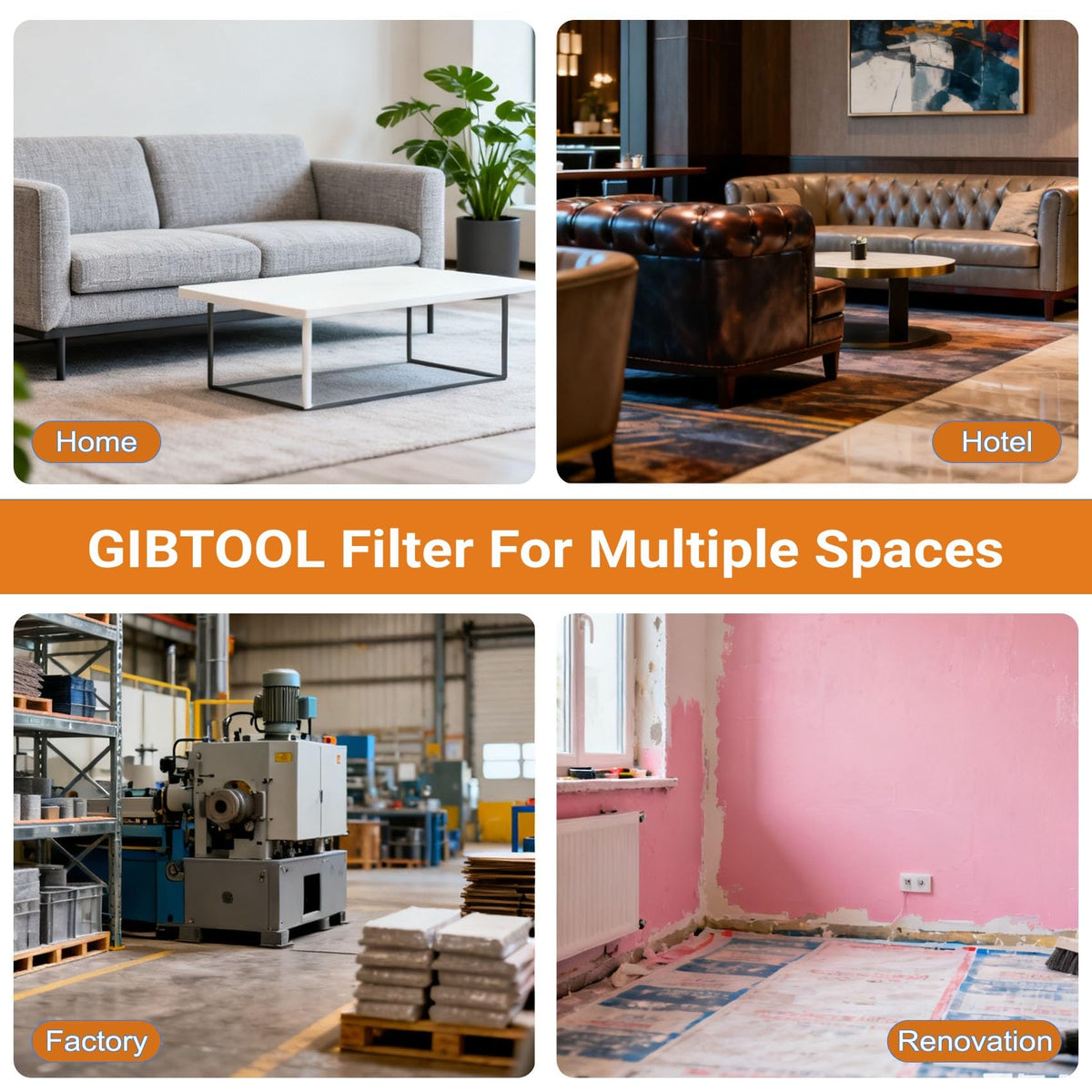 GIBTOOL filter dimensions 7.28 inch diameter by 7 inch height.
