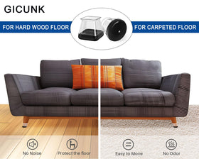 GICUNK silicone chair leg protectors snugly fitted to chair legs