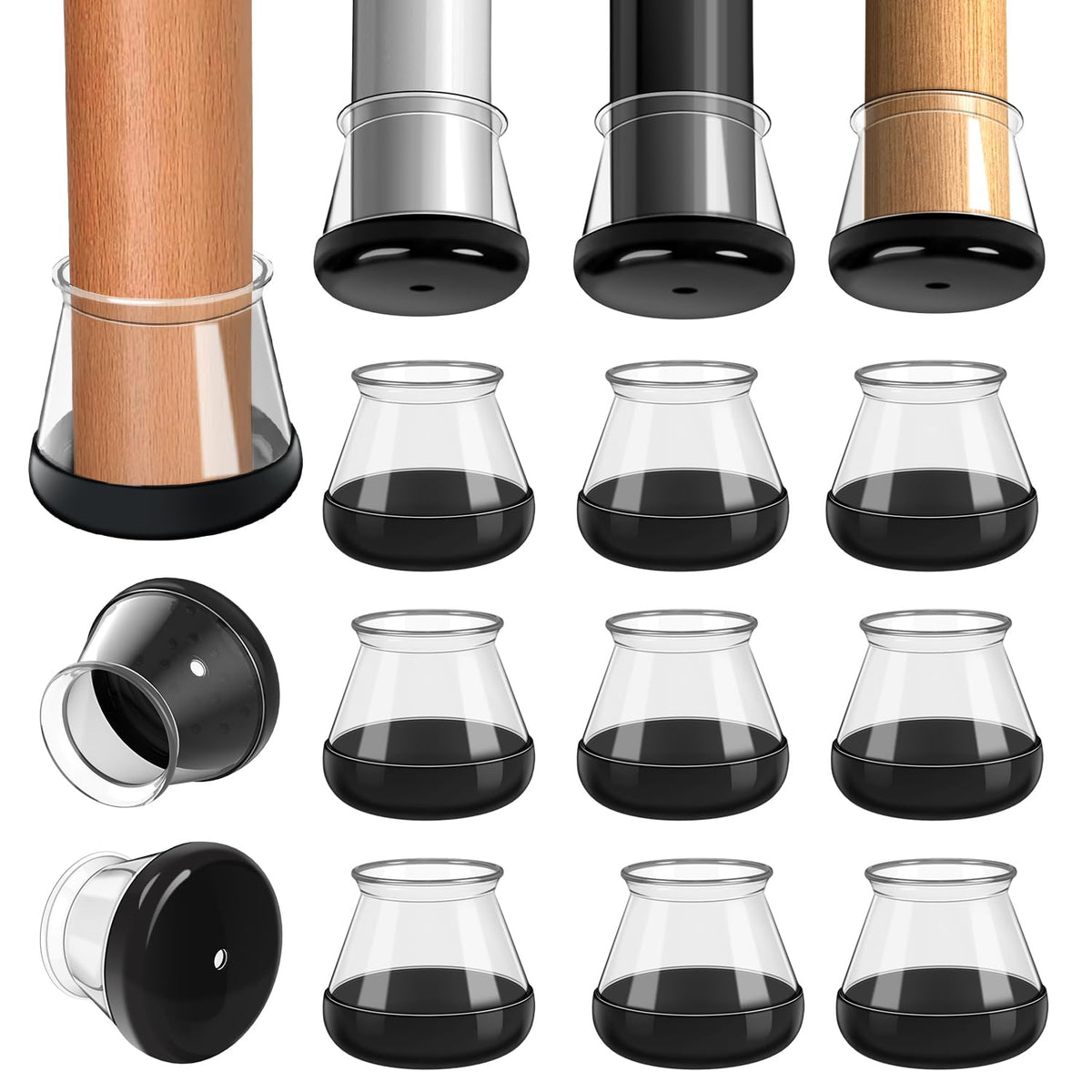 GICUNK round chair leg sliders on carpet protect floors with a smooth glide