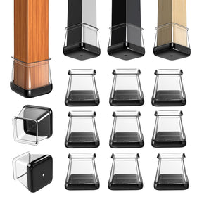 GICUNK square chair leg protector on carpet enables smooth furniture movement.