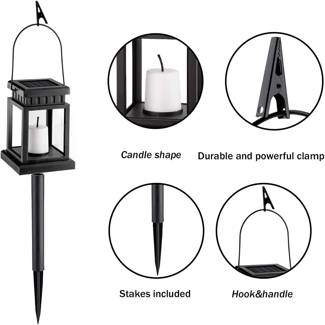 GIGALUMI lanterns with sturdy clamps offer versatile hanging options