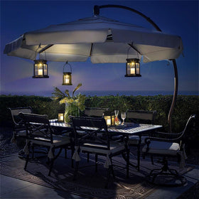 GIGALUMI lanterns with stake installed in soil add garden illumination