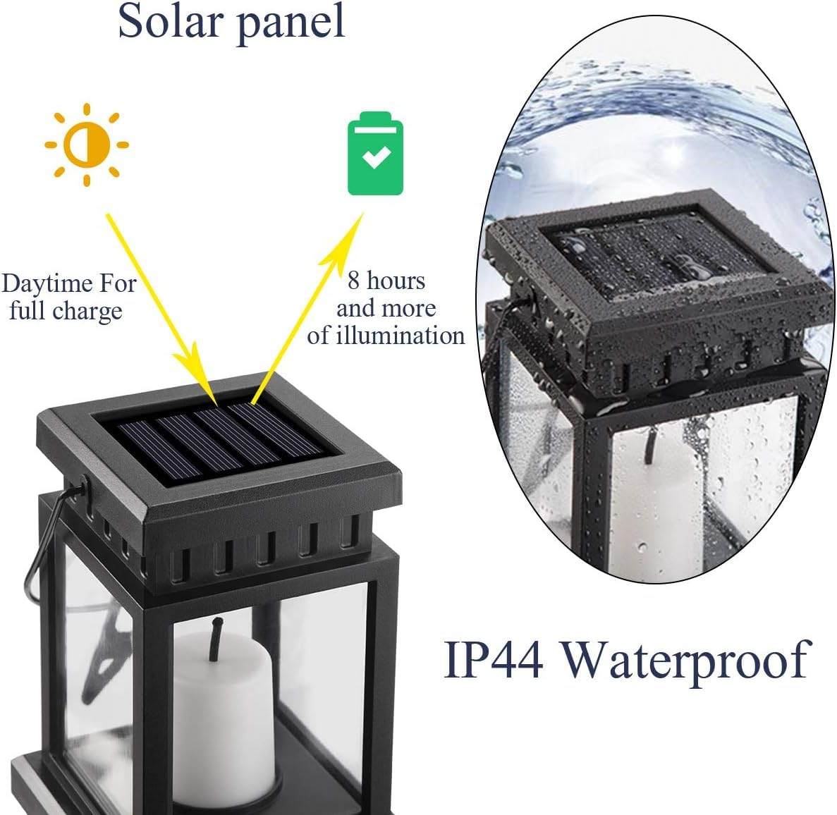 GIGALUMI weatherproof lanterns stand up to sun and rain