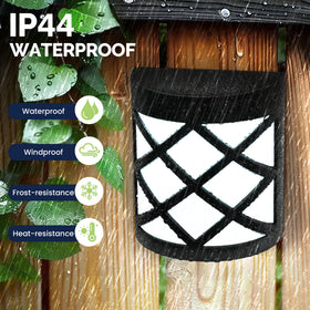 GIGALUMI solar fence lights offer yard pathway illumination without wiring.