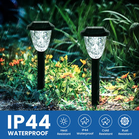 GIGALUMI ABS ground pegs provide sturdy stability in garden beds.