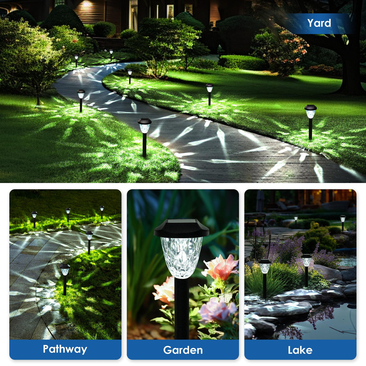GIGALUMI auto on-off solar lights turn on at dusk and off at dawn.